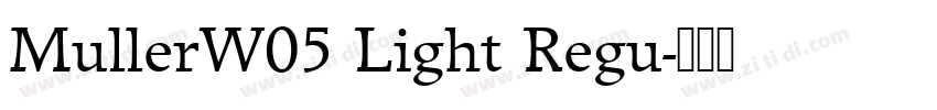 MullerW05 Light Regu字体转换